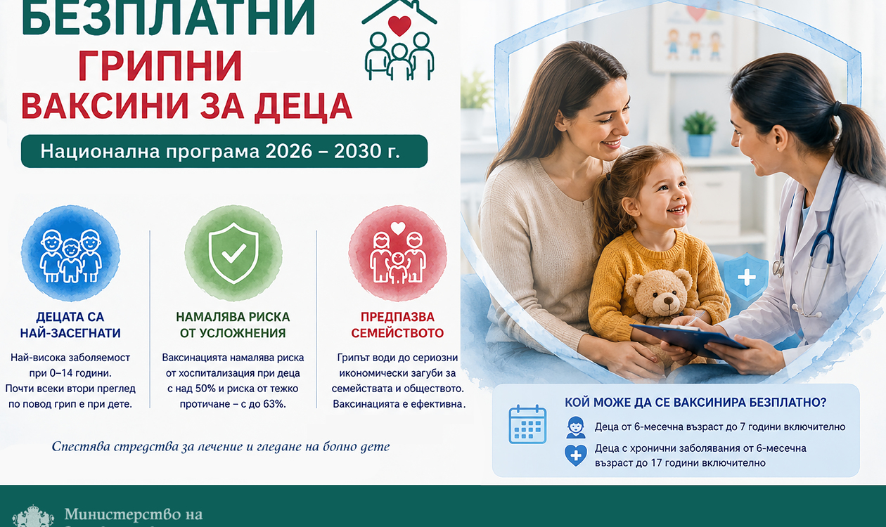 Безплатни грипни ваксини за децата от есента